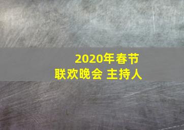 2020年春节联欢晚会 主持人